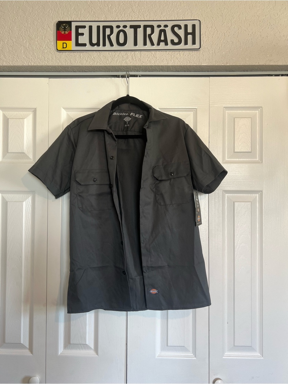 Dickies Short Sleeve Work Shirt W customer MCW design on back